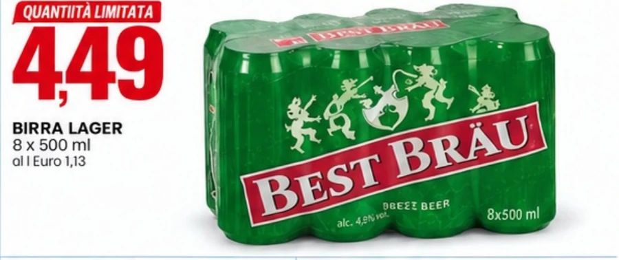 Birra lager 8 x 500 ml