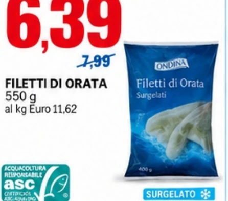 Filetti di orata 550 g