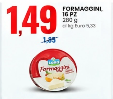 Formaggini 16 pezzi 280 g