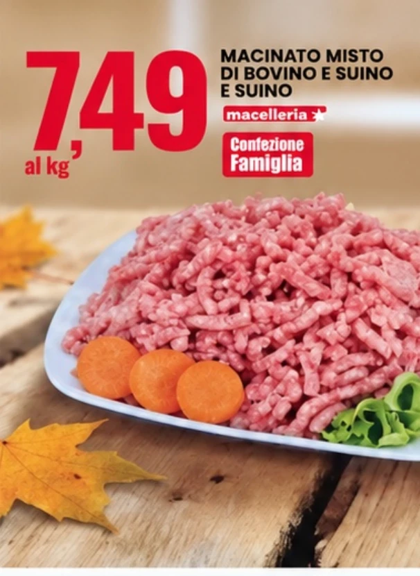 Macinato misto di bovino e suino