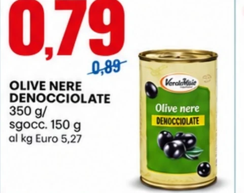 Olive nere denocciolate 350 g