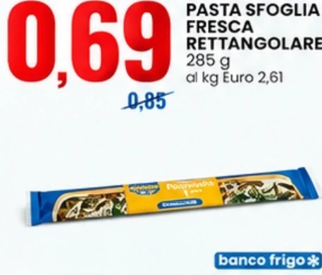 Pasta sfoglia fresca rettangolare 285 g