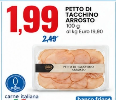 Petto di tacchino arrosto 100 g