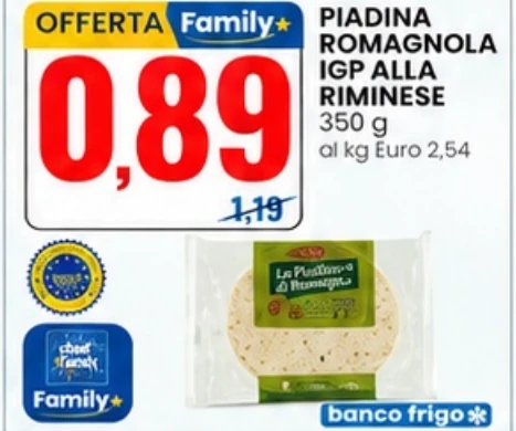 Piadina romagnola IGP alla riminese 350 g