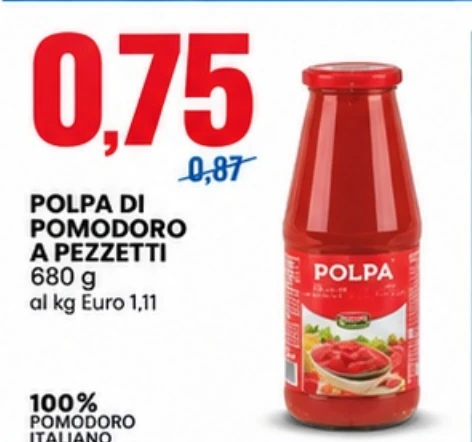 Polpa di pomodoro a pezzetti 680 g