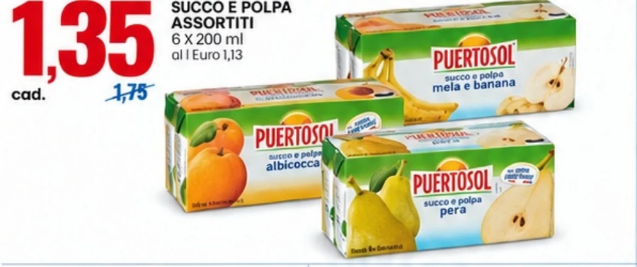 Succo e polpa assortiti 6 x 200 ml