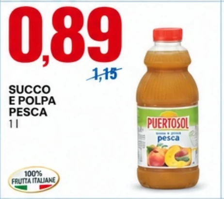 Succo e polpa pesca 1 l