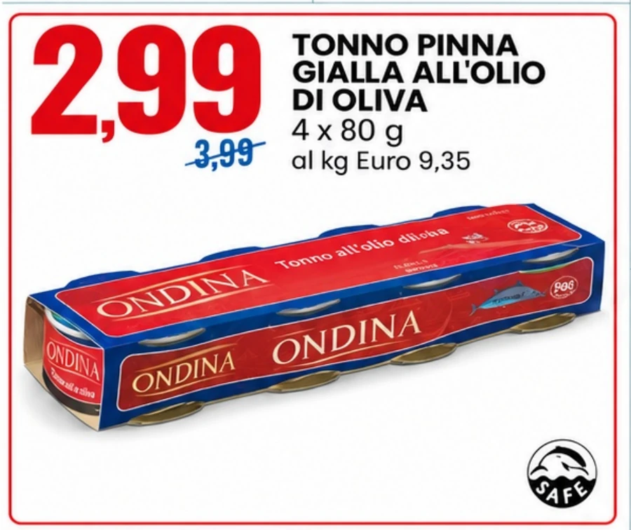 Tonno pinna gialla all'olio di oliva 4 x 80 g