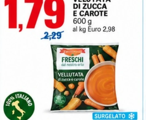 Vellutata di zucca e carote 600 g