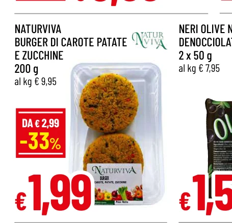 NATURVIVA BURGER DI CAROTE PATATE E ZUCCHINE - Pata