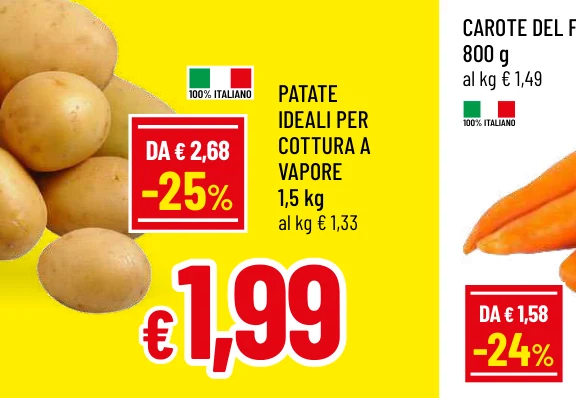 PATATE IDEALI PER COTTURA A VAPORE - Pata