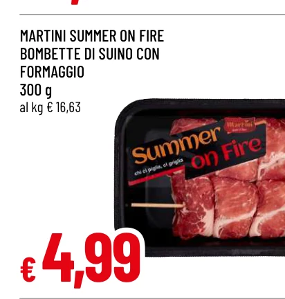 MARTINI SUMMER ON FIRE BOMBETTE DI SUINO CON FORMAGGIO