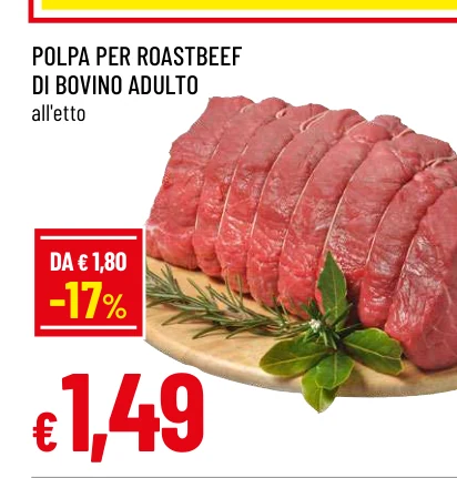POLPA PER ROASTBEEF DI BOVINO ADULTO