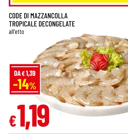 CODE DI MAZZANCOLLA TROPICALE DECONGELATE