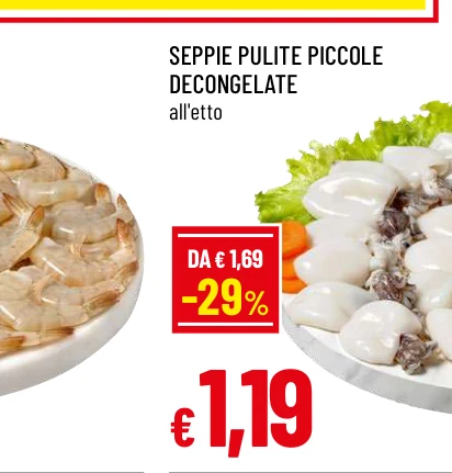 SEPPIE PULITE PICCOLE DECONGELATE