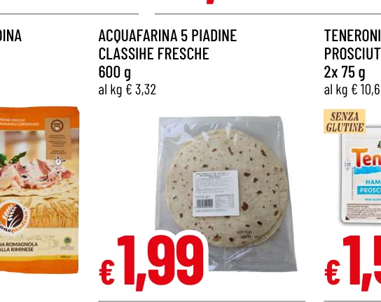 ACQUAFARINA 5 PIADINE CLASSIHE FRESCHE
