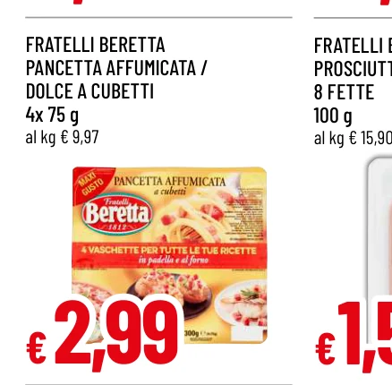 PANCETTA AFFUMICATA / DOLCE A CUBETTI - Fratelli Beretta
