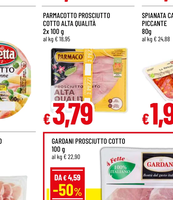 PARMACOTTO PROSCIUTTO COTTO ALTA QUALITÀ