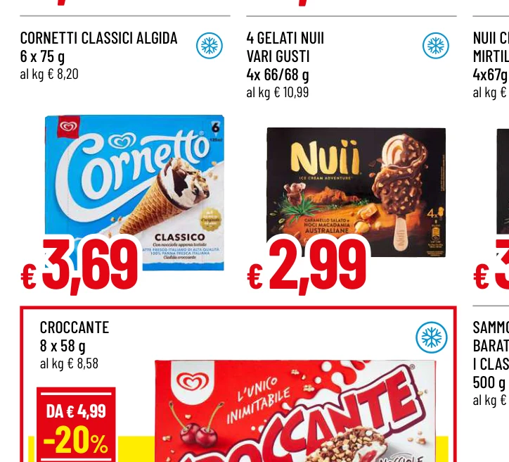 4 GELATI NUII VARI GUSTI