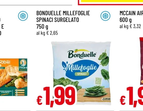 MILLEFOGLIE SPINACI SURGELATO - Bonduelle