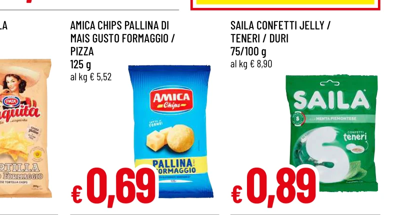 PALLINA DI MAIS GUSTO FORMAGGIO / PIZZA - Amica Chips