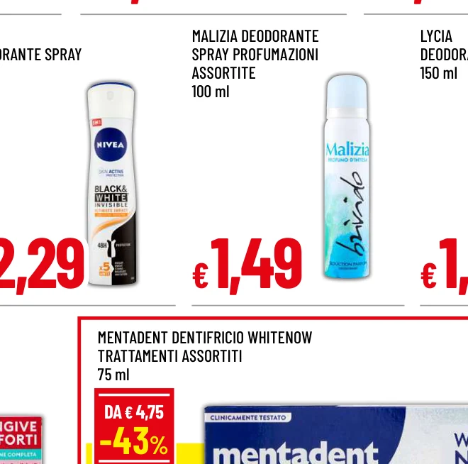 MALIZIA DEODORANTE SPRAY PROFUMAZIONI ASSORTITE