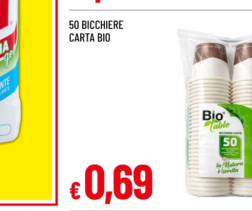 50 BICCHIERE CARTA BIO