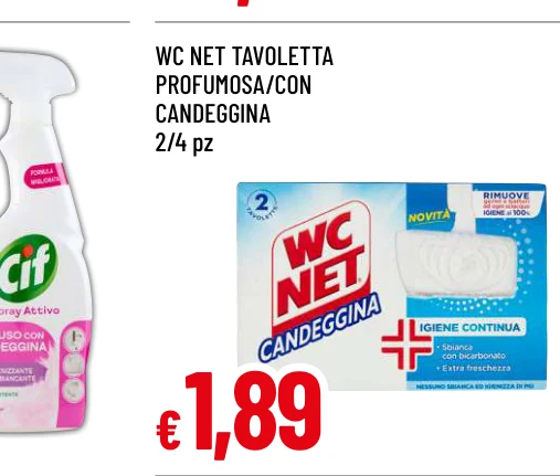 WC NET TAVOLETTA PROFUMOSA/CON CANDEGGINA