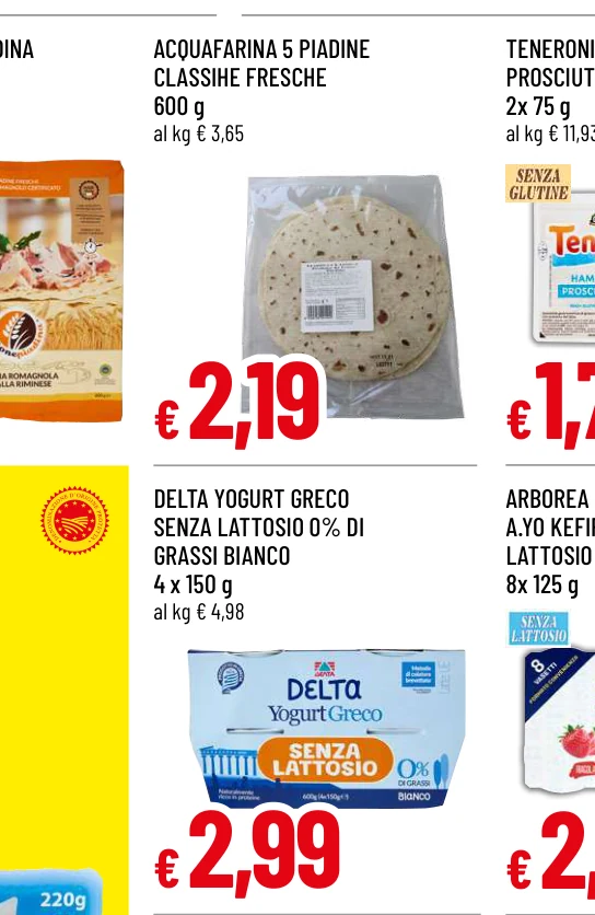 ACQUAFARINA 5 PIADINE CLASSIHE FRESCHE
