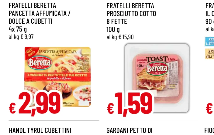 PANCETTA AFFUMICATA / DOLCE A CUBETTI - Fratelli Beretta