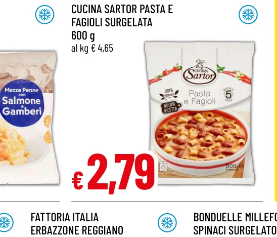 CUCINA SARTOR PASTA E FAGIOLI SURGELATA