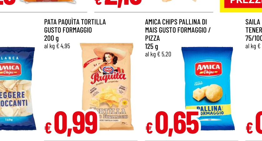 PAQUÌTA TORTILLA GUSTO FORMAGGIO - Pata