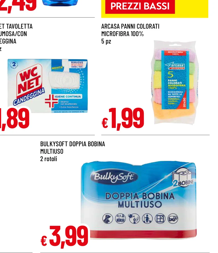 ARCASA PANNI COLORATI MICROFIBRA 100%