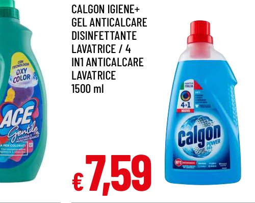 CALGON IGIENE+ GEL ANTICALCARE DISINFETTANTE LAVATRICE / 4 IN1 ANTICALCARE LAVATRICE