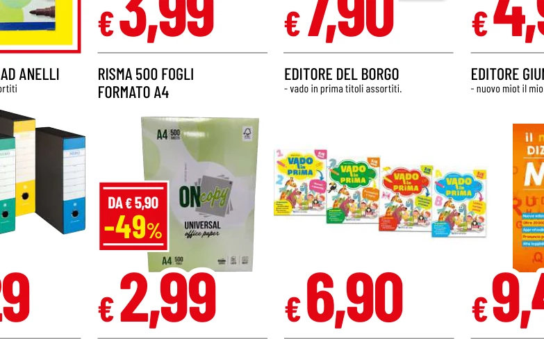 RISMA 500 FOGLI FORMATO A4