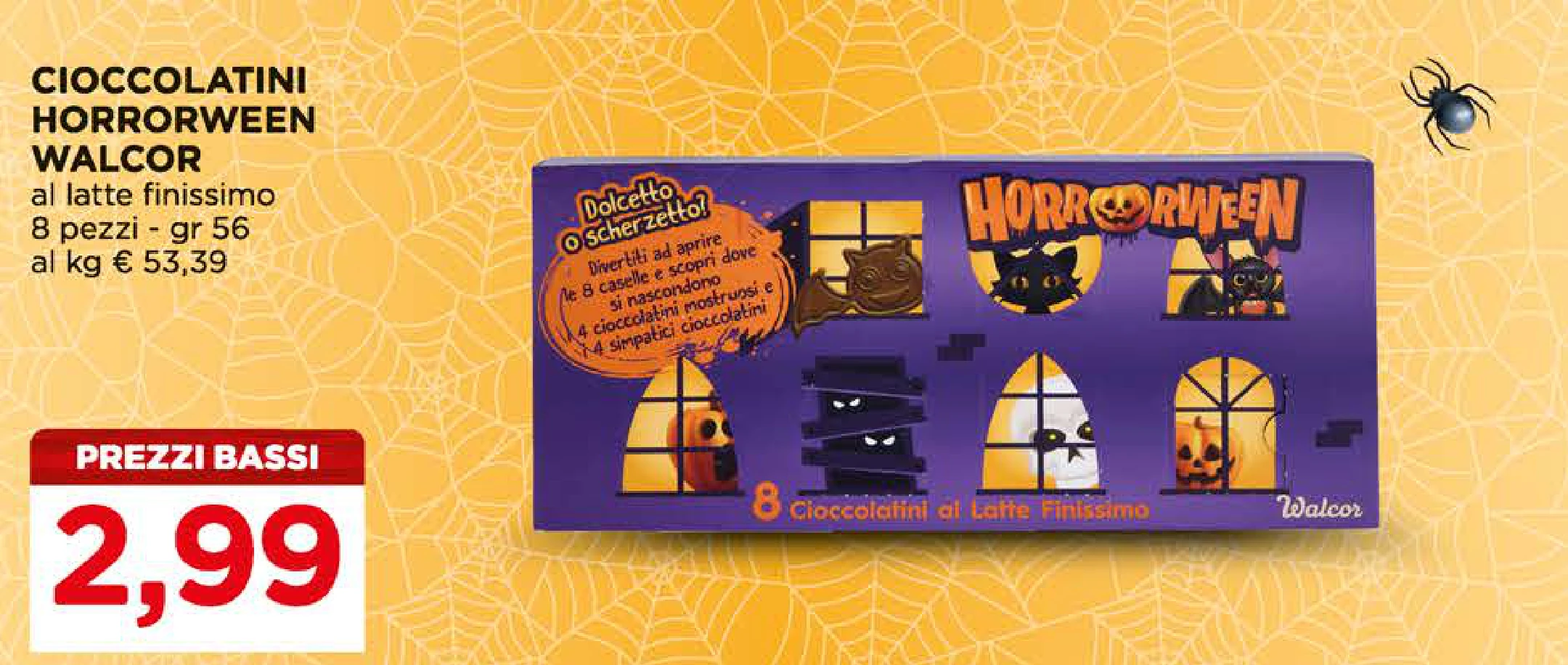 Cioccolatini Horrorween Walcor 8 pezzi 56 g