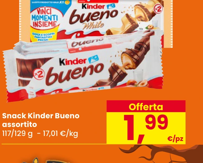 Snack Kinder Bueno assortiti 117/129 g