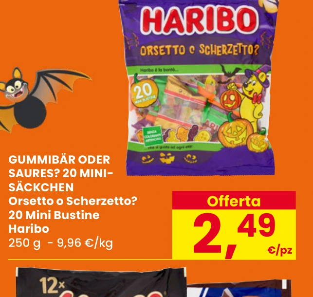 Haribo Orsetto o Scherzetto 20 mini bustine 250 g