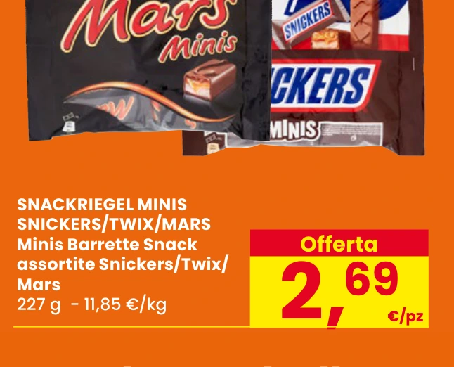 Minis Snickers/Twix/Mars 227 g