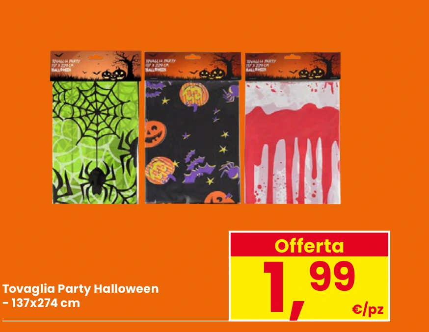 Tovaglia Party Halloween 137x274 cm