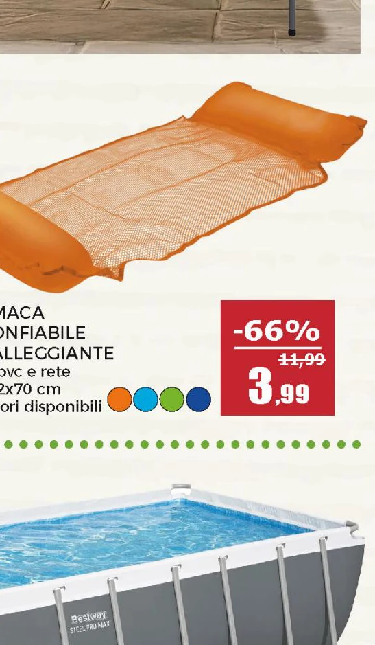 Lettino richiudibile 188x55cm