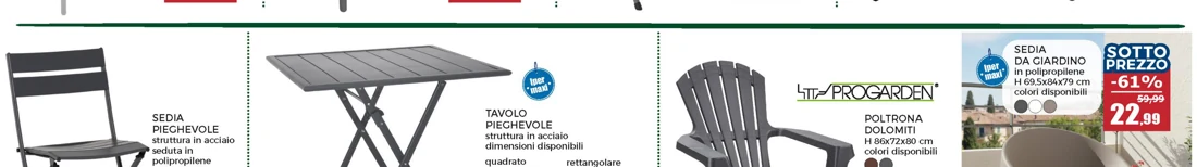 Set giardino Bistrot tavolo 60x60 cm e 2 sedie pieghevoli in acciaio Tortora