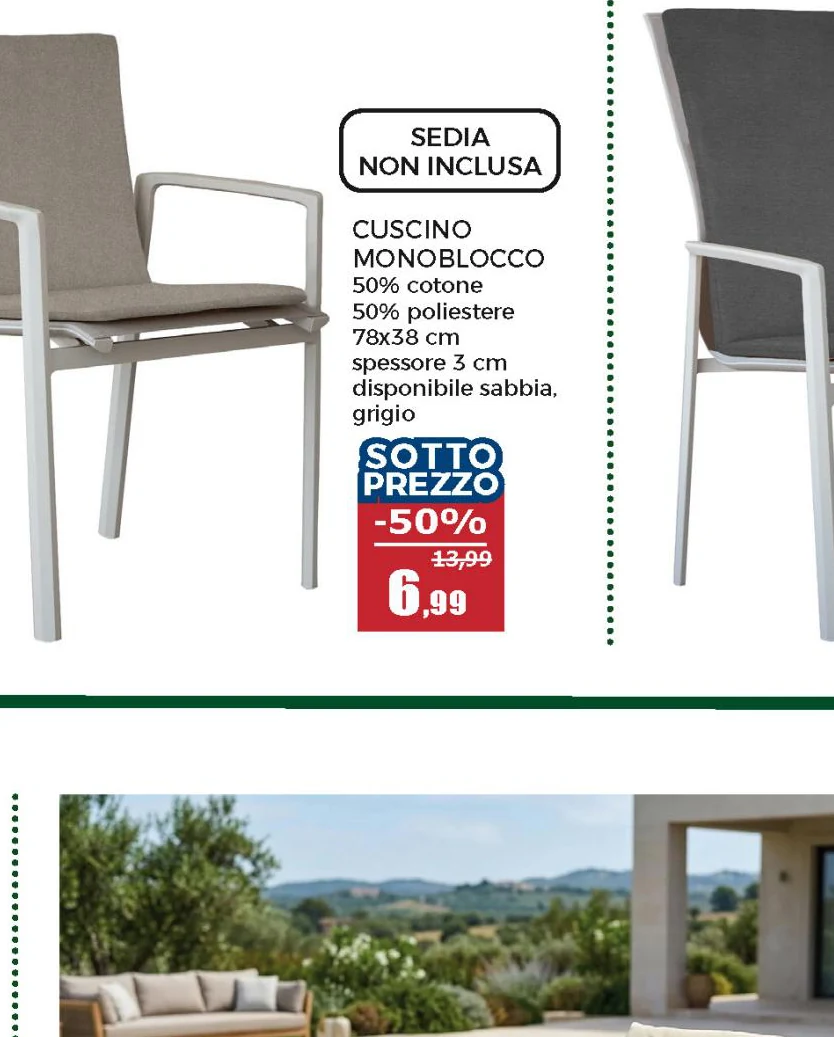 Cuscino per Panca Monoblocco Grigio 120x40 cm