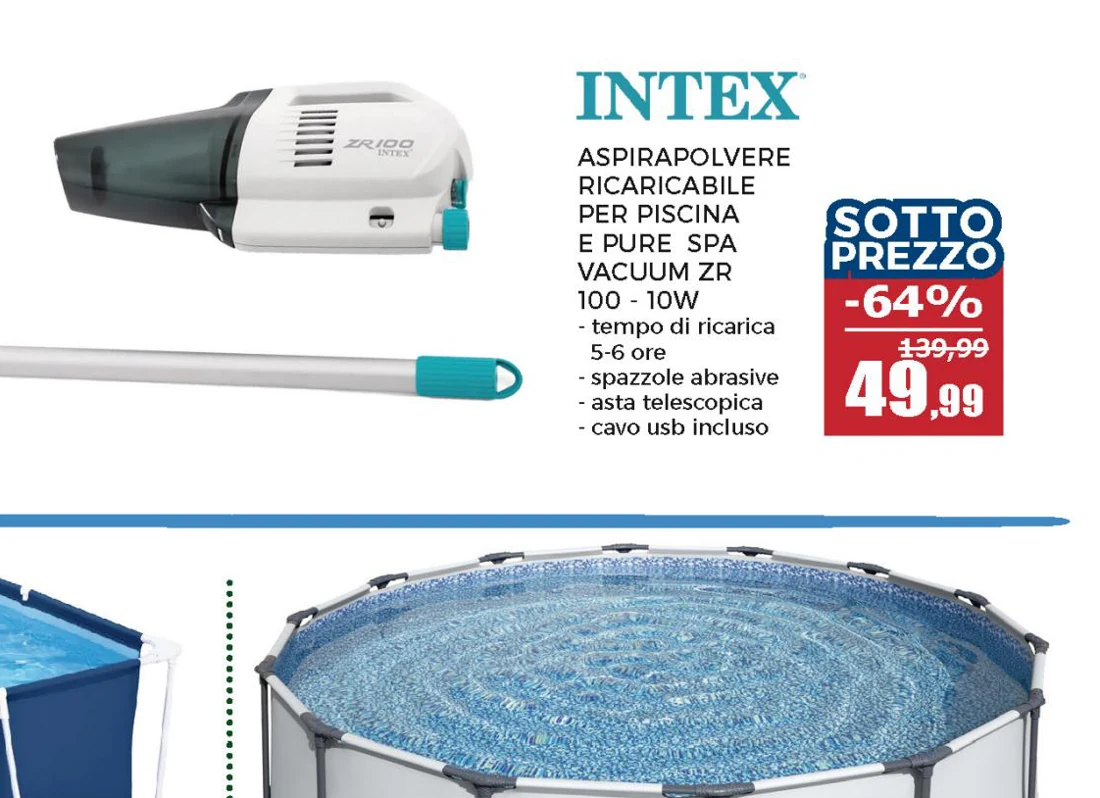 Aspirapolvere Ricaricabile Piscina e Pure Spa Vacuum ZR 100