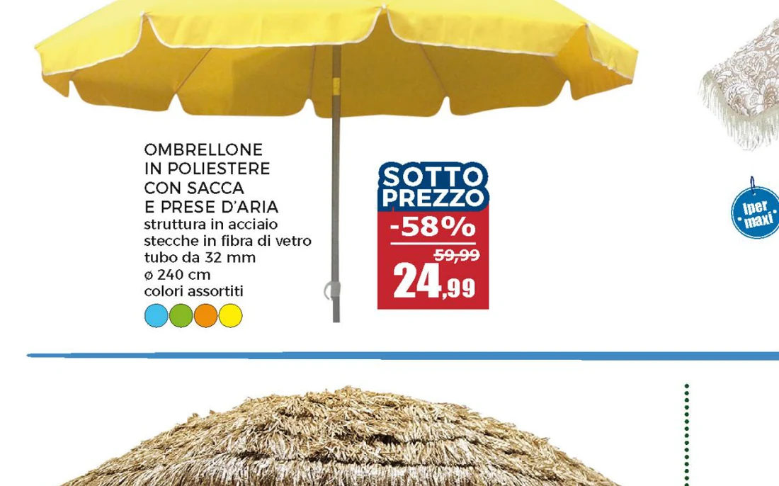 Ombrellone Mare con presa d'aria