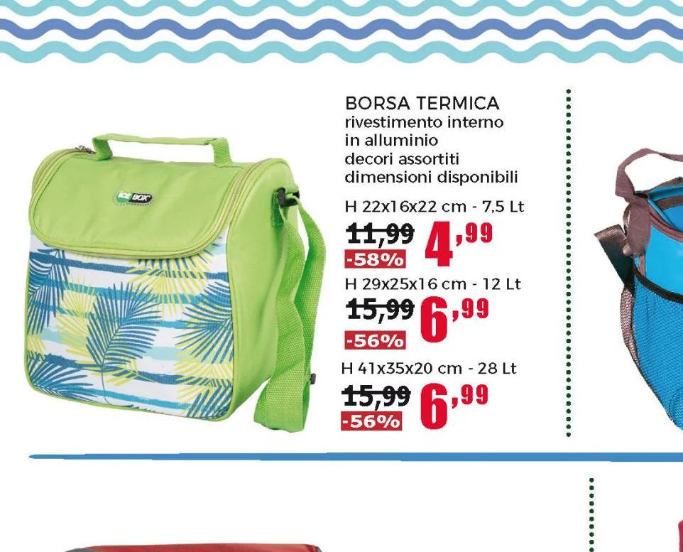 Borsa Termica Leaves 7,5 litri