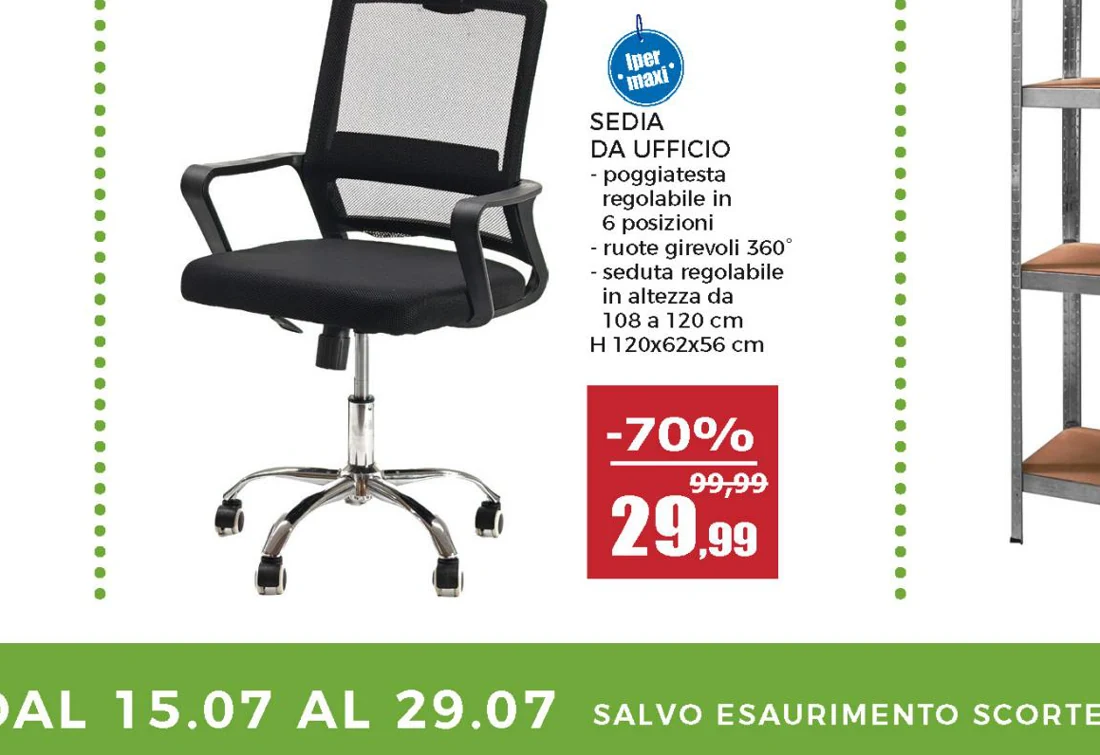 Sedia Ufficio Nera