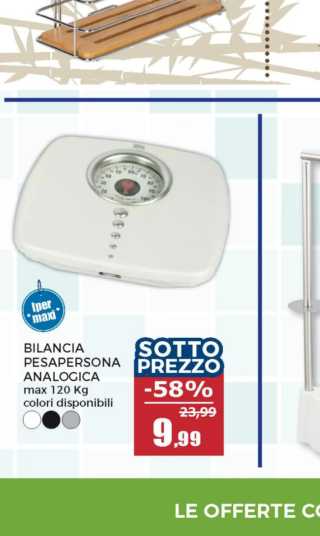 Bilancia Pesapersone Meccanica 120 kg Quadrante Grande