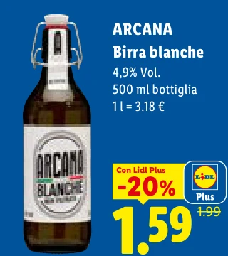 ARCANA Birra blanche 4,9% Vol. 500 ml bottiglia