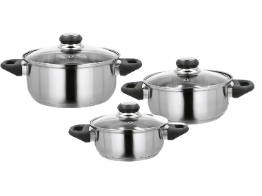 Silvercrest Set pentole in acciaio, 6 pezzi